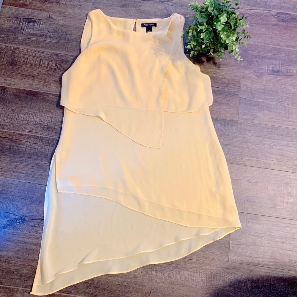 ❤️SOLD WHBM asymmetrical tiered tunic top - Picture 2 of 8